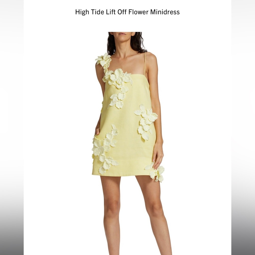Brand new with tags yellow High Tide Lift Off Flower Minidress